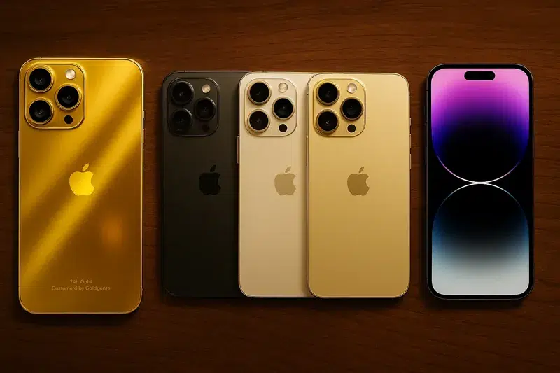 آیفون 14 پرو مکس و آیفون طلایی