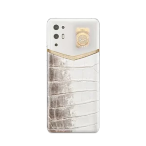 IVERTU HIMALAYA ALLIGATOR SKIN HAPPY 5G PHONE – 18K GOLD & DIAMONDS