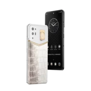 IVERTU HIMALAYA ALLIGATOR SKIN HAPPY 5G PHONE – 18K GOLD & DIAMONDS