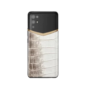 گوشی ای ورتو چرم کروکدیل هیمالایا گلد دیزاین اورجینال رجیستر شده اکبند IVERTU 18K GOLD HIMALAYA ALLIGATOR SKIN 5G PHONE