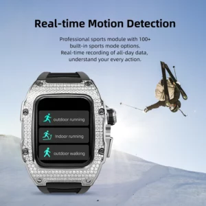 ساعت هوشمند متاواچ مشکی اینترگلیز طلایی  بند مشکی Metawatch Black Gold Smartwatch – Black Strap
