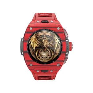 ساعت گرند طلای سفارشی فیبر کربن GRAND WATCH-Bespoke Gold – Bespoke Gold – Grizzly-Red Devil Carbon Fiber