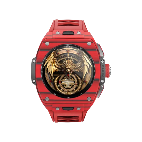 ساعت گرند طلای سفارشی طلای سفارشی فیبر کربن Grizzly-Red Devil