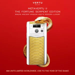 گوشی متاورتو ۲ مکس مدل پوست ماری طلایی Metavertu 2 Max Serpent Golden