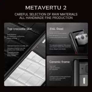 گوشی متاورتو ۲ مکس مدل چرم سفید Metavertu 2 Max Calfskin White
