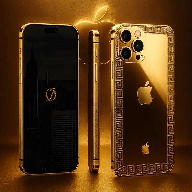 Gold design iphone